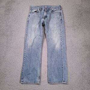 Levis Jeans Mens 30x28 Blue Denim Zip Fly Medium Wash Workwear American Straight